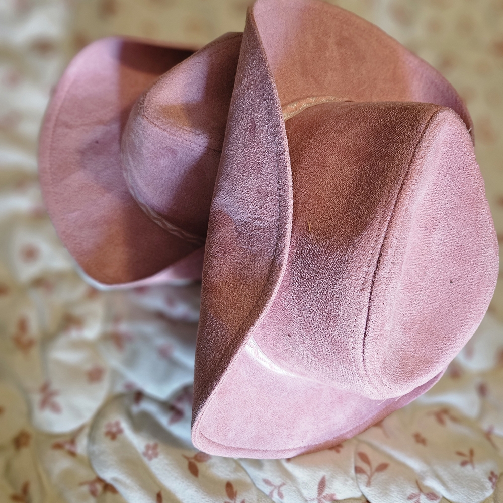 Charming Pink Suede Kids Hat
